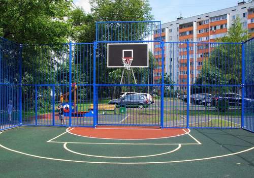 Забор Protect для баскетбольной площадки в Миассе